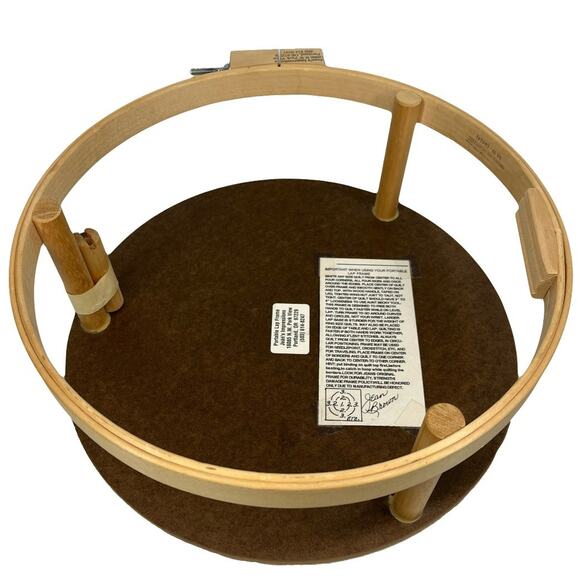 Quilters Lap Frame 14.75" Jean Brown Portable Wood Embroidery Needlework Hoop - Picture 1 of 7